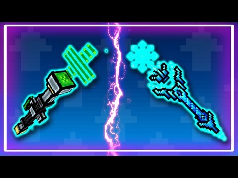 SNOW QUEEN WAND [VS] HEALING STAFF - Pixel Gun 3D