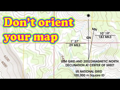 Do not orient a map - when using with a compass