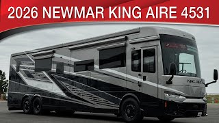 A preview image of the linked video showcasing 2026 Newmar King Aire 4531