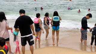 [4K] Sokcho Beach [속초 해수욕장]: Popular South Korean Beach for Summer Holiday - 2020