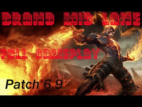 New Brand vs Ahri Mid Lane Full Gameplay by TSM Bjergsen Season 6 Patch 6.9