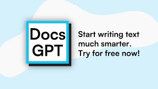 Introducing DocsGPT: The AI tool for Google Docs™