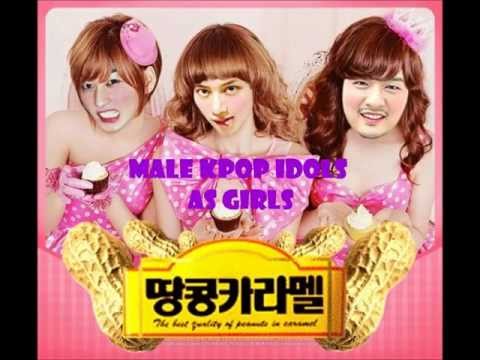 Male kpop idols as girls (5dolls - your words & sistar - no mercy male versions)
