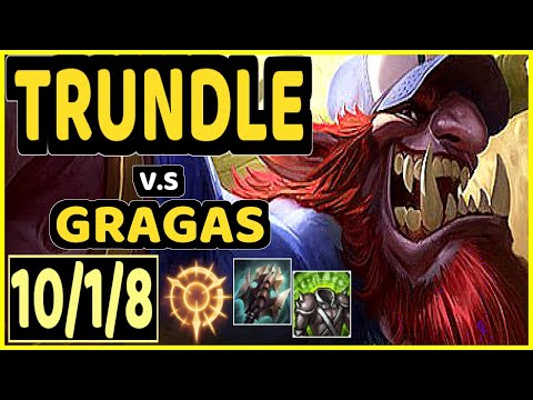 STYLLEE (TRUNDLE) vs GRAGAS - 10/1/8 KDA JUNGLE CHALLENGER GAMEPLAY - EUW