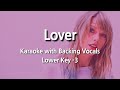 Lover (Lower Key -3) Karaoke with Backing Vocals