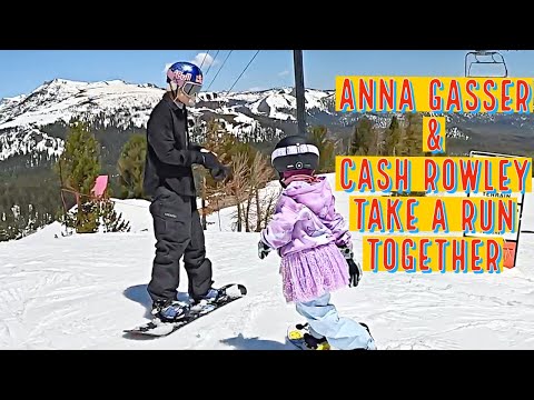 Olympic Gold Medalist ANNA GASSER Snowboards w/ 6 Year Old CASH ROWLEY #snowboarding #cute
