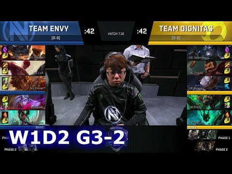 Dignitas vs Team EnVyUs | Game 2 S7 NA LCS Summer 2017 Week 1 Day 2 | DIG vs NV G2 W1D2