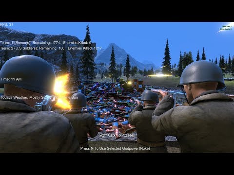 100 WW2 US soldier vs Roman Troop Ultimate Epic Battle Simulator