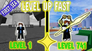 BEST TIPS on how to LEVEL UP FAST in the First Sea using LIGHT FRUIT in BLOX FRUITS | LEVEL 1 to 741