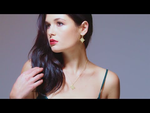 Namana Jewellery - Stylish Gold Pendant Necklace and Earrings with Intricate Details