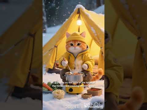 Adventurer Cat Makes Soup in the Himalayas ⛰️🐾