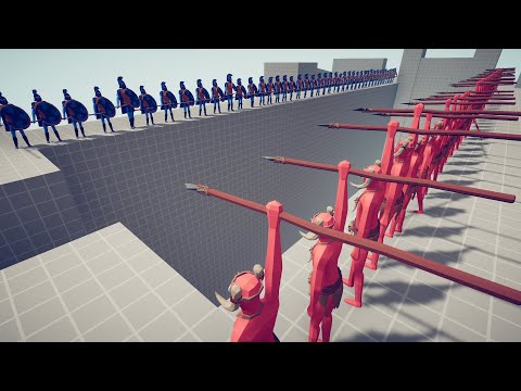 50x SPEAR THROWER vs 50x ARMY | Totally Accurate Battle Simulator TABS