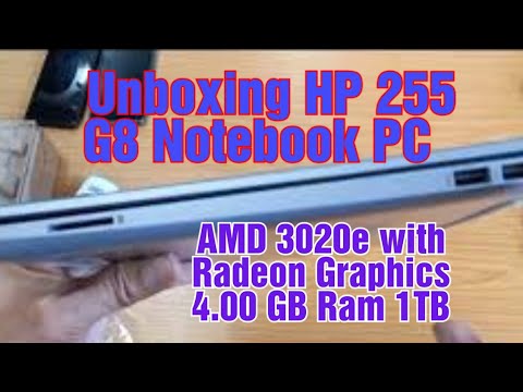Unboxing HP 255 G8 Notebook PC windows 10 home single language version 20H2