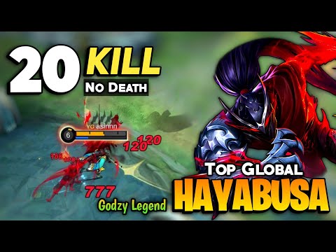 20 KILL 0 DEATH! Hayabusa Perfect Gameplay [Top Global Hayabusa Best Build] By Godzy Legends - MLBB
