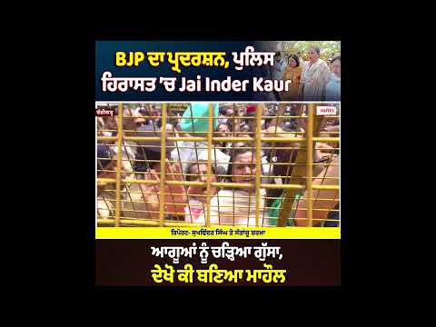 BJP ਦਾ ਪ੍ਰਦਰਸ਼ਨ, ਪੁਲਿਸ ਹਿਰਾਸਤ ’ਚ Jai Inder Kaur, ਆਗੂਆਂ ਨੂੰ ਚੜ੍ਹਿਆ ਗੁੱਸਾ, ਦੇਖੋ ਕੀ ਬਣਿਆ ਮਾਹੌਲ