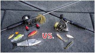 Baitcaster vs. Spinning Reel Fishing LURE Selections!! (CRUCIAL To Understand)