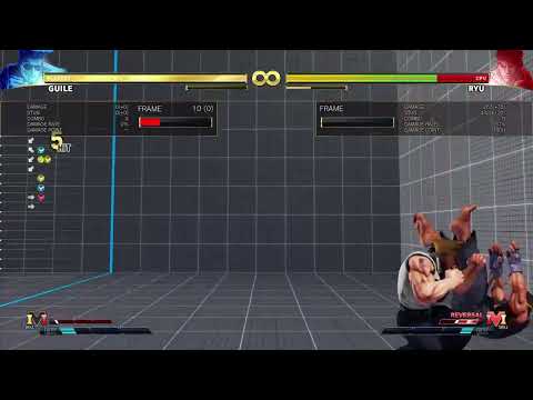SFV Guile #16 corner V-Skill1 combo 263dmg/508stn