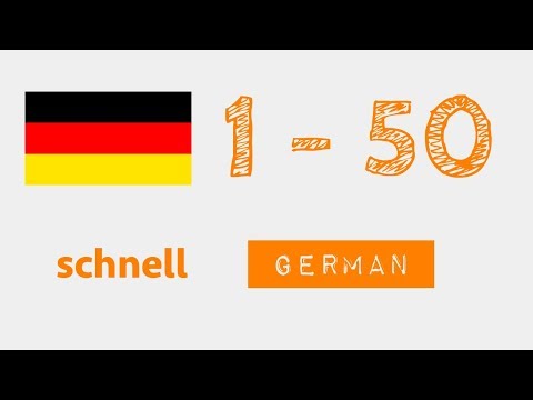 Numbers from 1 to 50 in German - fast