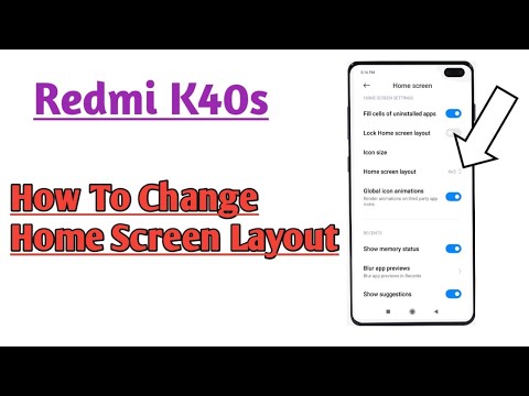 Redmi K40s || How To Change Home Screen Layout For Display
