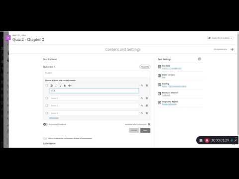 Creating Blackboard Tests In Ultra