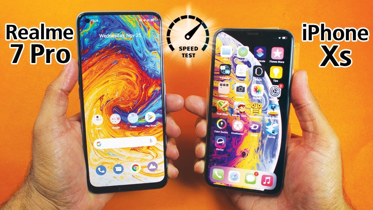 Realme 7 Pro vs iPhone XS - Speed Test!