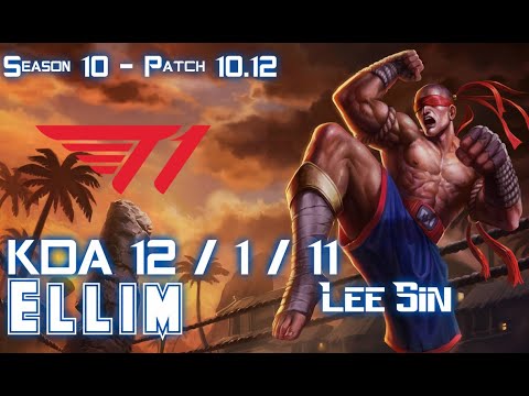 T1 Ellim LEE SIN vs OLAF Jungle - Patch 10.12 KR Ranked