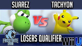 Frostbite 2018 Smash 4 Singles  LOSERS QUALIFIER -  Suarez (Yoshi) vs BxA | Tachyon (Pikachu)