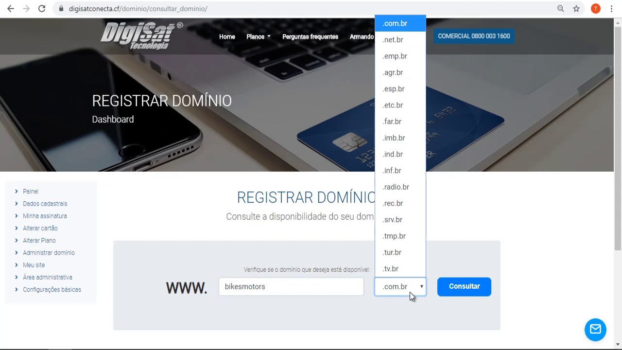 Endereços personalizados