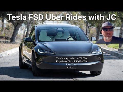 Two Young Ladies on Tik Tok Experience Tesla FSD For The First Time!