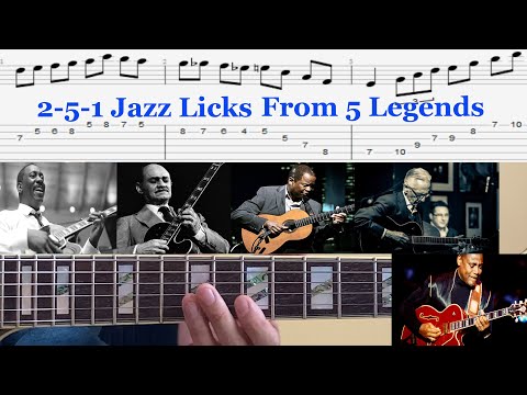 2-5-1 Jazz Licks from 5 legends