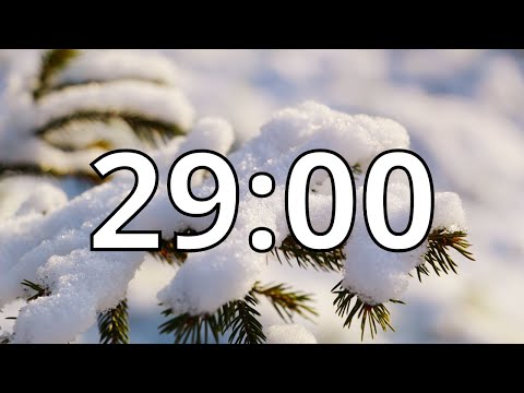 29 Minutes Winter Timer Countdown With Music and Alarm (Simple Beep)