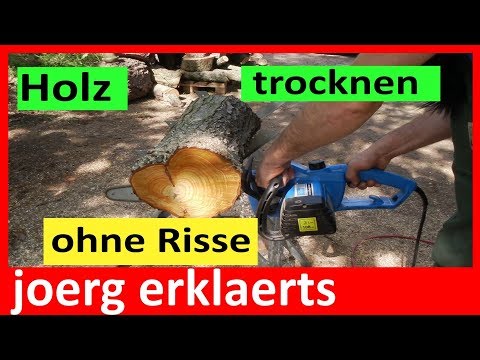 Holz richtig vorbereiten zum trocknen und lagern zum Drechseln ohne Risse Tutorial Nr. 177