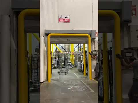 insulated high-speed PVC roll-up door designed for refrigerated warehouses
