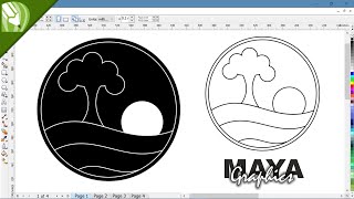 How to use shape tool in coreldraw | Logo design using shape tool