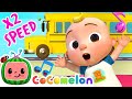 X2 SPEED Wheels On The Bus Dance Dance Party Fun CoComelon Nursery Rhymes Kids Songs