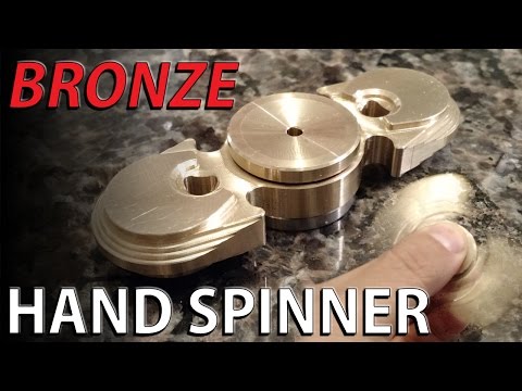 ALPHA Hand spinner fidget toy machined from BRONZE Video