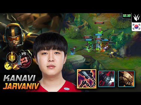 Kanavi Jungle Jarvan IV Build Goredrinker Lethal Tempo - LOL KR 12.18