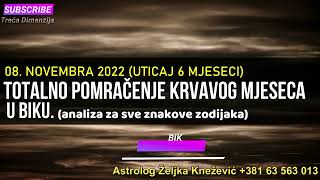 PRIPREMITE SE NA TOTALNO POMRAČENJE KRVAVOG MJESECA U BIKU 08. NOVEMBRA - SVE SE MIJENJA. #eklipsa