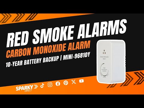 Red Smoke Alarms MINI-96810Y | Carbon Monoxide Alarm | 10-Year Battery Backup