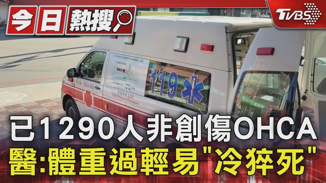 已1290人非創傷OHCA 醫:體重過輕易「冷猝死」