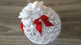 Pallina di Natale Uncinetto Tutorial 🎀 Crochet Christmas Ball Ornaments ✨ Esfera de Navidad Crochet