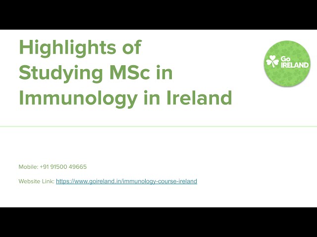 Highlights of Immunology in Ireland