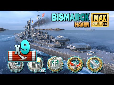 Battleship Bismarck: 9 ships destroyed - World of Warships