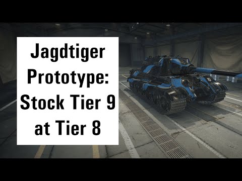 Jagdtiger Prototype: Stock tier 9 at tier 8 || World of Tanks