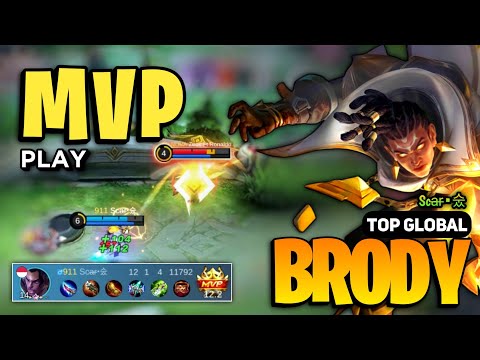Brody Best Build 2023 [ Brody Top Global Gameplay ] By Sca̶r̶•숬 - Mobile Legends