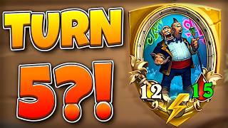 Turn 5 GOLDEN 5 Drop! | Hearthstone Battlegrounds