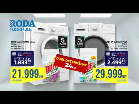 Roda I Popust na Tesla mašine za pranje veša 11.02 - 24.02.2019.