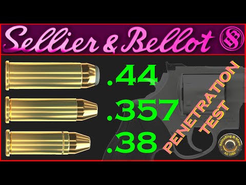 Penetration Test .38 Special (158gr) vs .357 Magnum (158gr) vs .44 Remington Magnum (230gr) vs Wood.