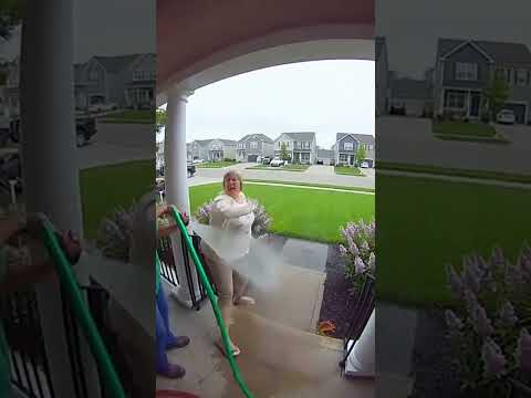 HOA Karen Charges Homeowner After Getting Sprayed with Hose — Things Get Heated! #shorts