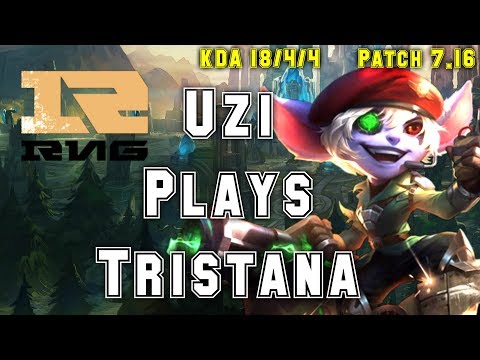 When Uzi Carries 1v9! RNG Uzi Plays Tristana vs Kalista Adc - S7 Ranked | Patch 7.16